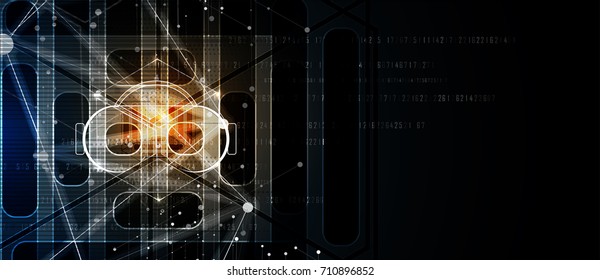 virtual reality in life future technology abstract background