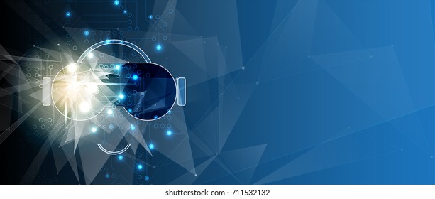 virtual reality in life future technology background