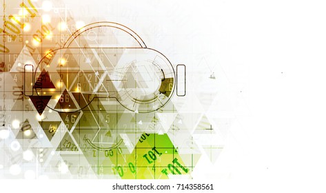 virtual reality in life future technology abstract background