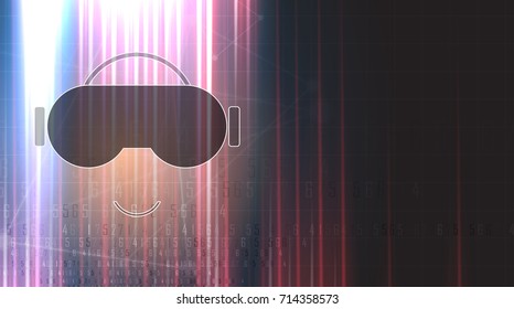 virtual reality in life future technology abstract background