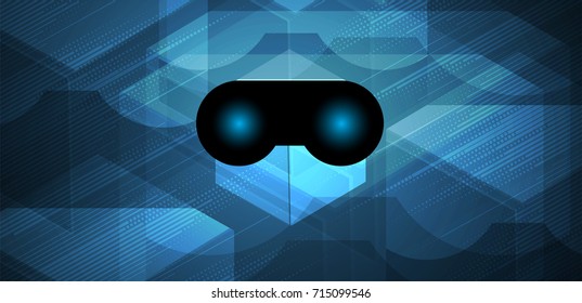 virtual reality in life future technology abstract background