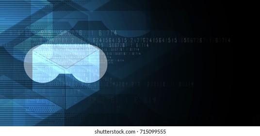 virtual reality in life future technology abstract background