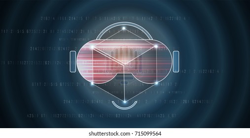virtual reality in life future technology abstract background