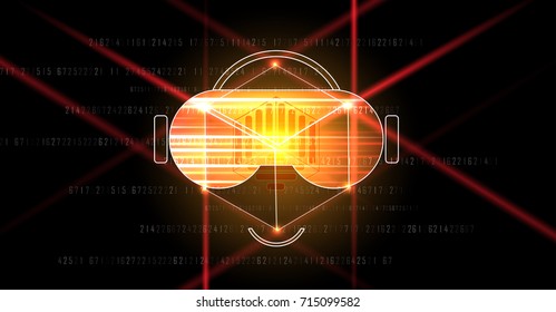 virtual reality in life future technology abstract background