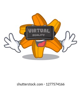 Virtual reality lily tiger flower in cartoon tree