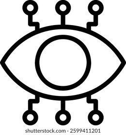virtual reality line icon illustration vector