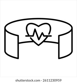 Virtual Reality Line Icon Vector Illustration