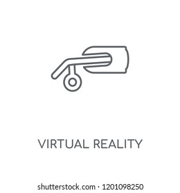 Virtual reality linear icon. Virtual reality concept stroke symbol design. Thin graphic elements vector illustration, outline pattern on a white background, eps 10.