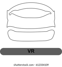 Virtual reality, linear, separate on a white background