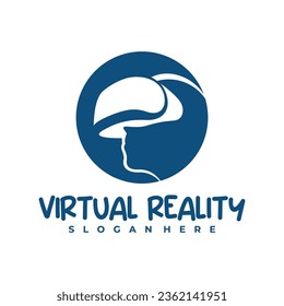 Virtual Reality logo design Template. Creative Virtual Reality logo vector illustration.