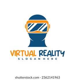 Plantilla de diseño de logotipo de Realidad Virtual. Ilustración vectorial del logo de Creative Virtual Reality.