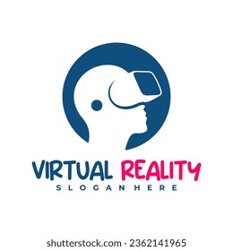 Virtual Reality logo design Template. Creative Virtual Reality logo vector illustration.