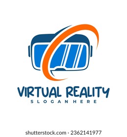 Virtual Reality logo design Template. Creative Virtual Reality logo vector illustration.