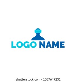 Virtual reality logo, icon