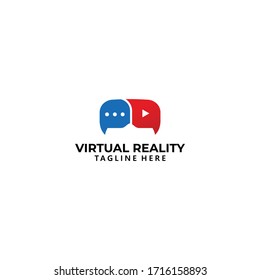 virtual reality logo icon vector isolated