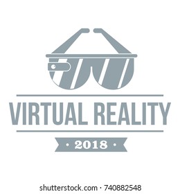 Virtual reality logo. Simple illustration of virtual reality vector logo for web