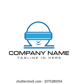 Virtual Reality Logo Template. cool logo for technology company.