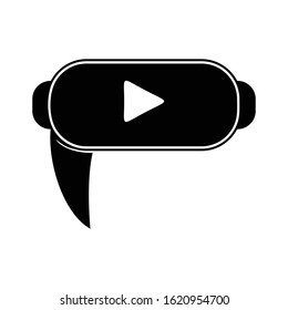 Virtual Reality Logo, Virtual Reality Logo Template, Virtual Reality Icon Vector Silhouette