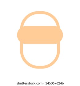 Virtual reality logo template, vector gaming icon, VR face illustration design