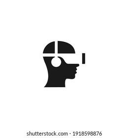 virtual reality logo vector and icon