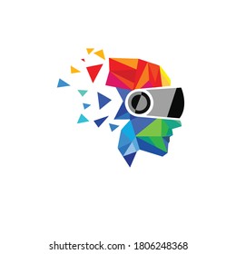 virtual reality Logo.Virtual reality icon vector Template 