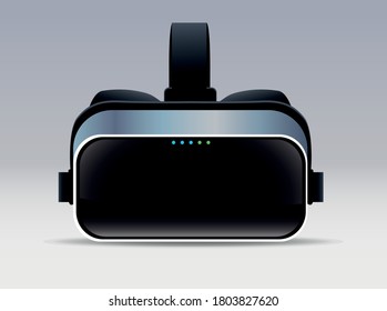virtual reality mask accessory with gray background vector illustration design