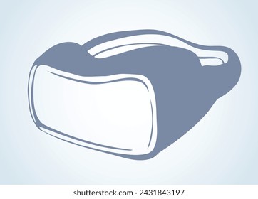 Virtual reality mask. Vector drawing