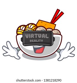 Virtual reality meatball isolated with in the character