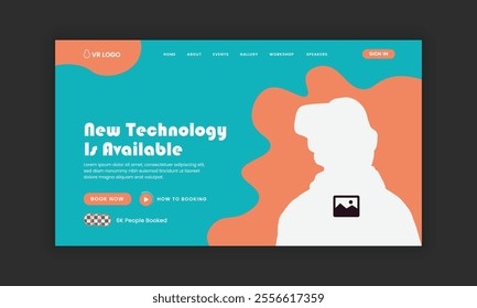 Virtual Reality Metaverse Event Training Landing Page Interface Design Template and Metaverse Virtual Reality Technology Workshop Website Landing Page Interface Design Template