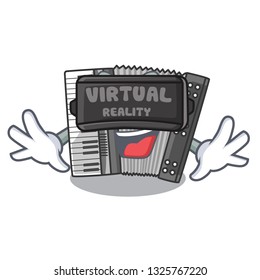 Virtual reality miniature accrodion in the shape mascot
