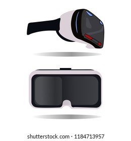 Virtual Reality Modern Glasses. Virtual 3D Reality Goggles. Vector Illustration.