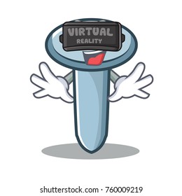 With virtual reality nail character cartoon style