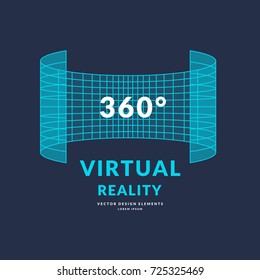 Virtual Reality and new technologies for games. Modern entertainment complex. Vector illustration.