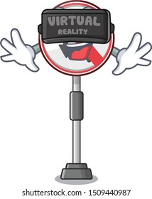 Virtual reality no u turn isolated the mascot