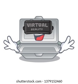 Virtual reality open styrofoam in the character box