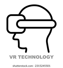 Virtual Reality outline icon. Perfect for website.
