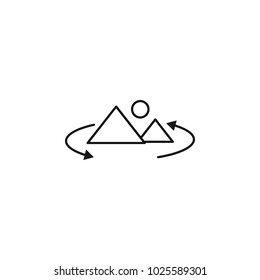 virtual reality outline icon. virtual reality vector illustration on white background. Element for Virtual reality design and web