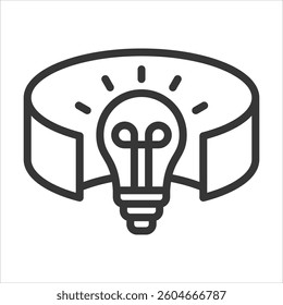 Virtual Reality Outline Icon Vector Illustration