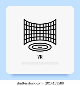 Virtual reality panorama thin line icon. Modern vector illustration.