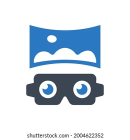 Virtual reality picture icon. Vector EPS file.