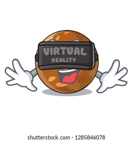 Virtual reality planet mercury shape in the character
