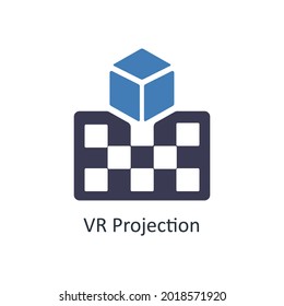 Virtual Reality Projection Icon Concept