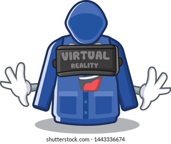 Virtual reality raincoat in the a cartoon shape