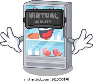 Virtual reality refrigerator in the a cartoon shape