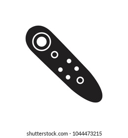 Virtual reality remote control black silhouette icon. remote control vector illustration on white background. Element for Virtual reality design and web