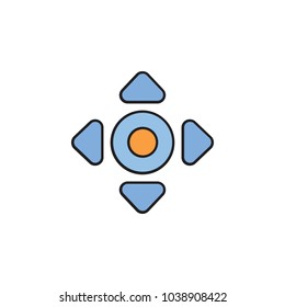 Virtual reality remote control icon, cartoon style