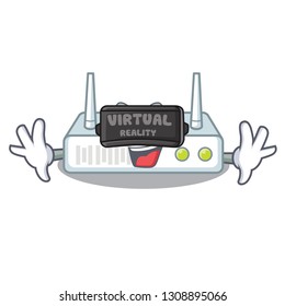 Virtual reality router isolated with in the mascot