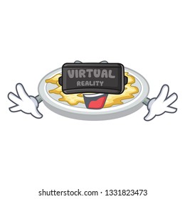 Virtual reality scrambled egg in the mascot bowl