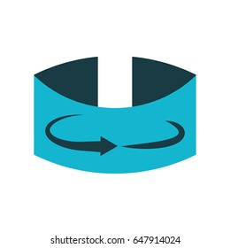 Virtual reality screens icon
