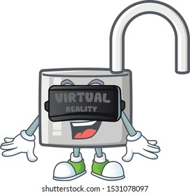 Virtual reality silver unlock key for security private.